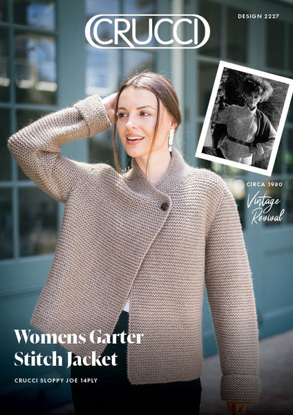 Crucci Knitting Pattern 2227 Garter Stitch Jacket | Crucci Magic