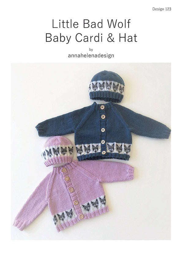 Little Bad Wolf Baby Cardi & Hat by annahelenadesign