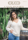 Knitting Pattern 2311 V Neck Textured Sweater