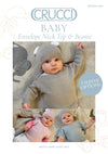 Crucci Knitting Pattern 2416 Baby Envelope Neck Top + Beanie