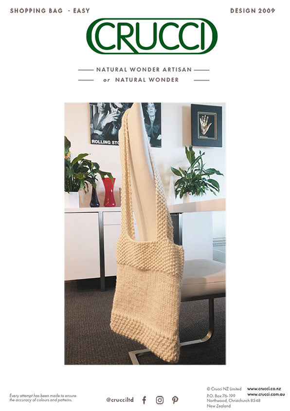 Knitted Shopping Bag [FREE PATTERN]