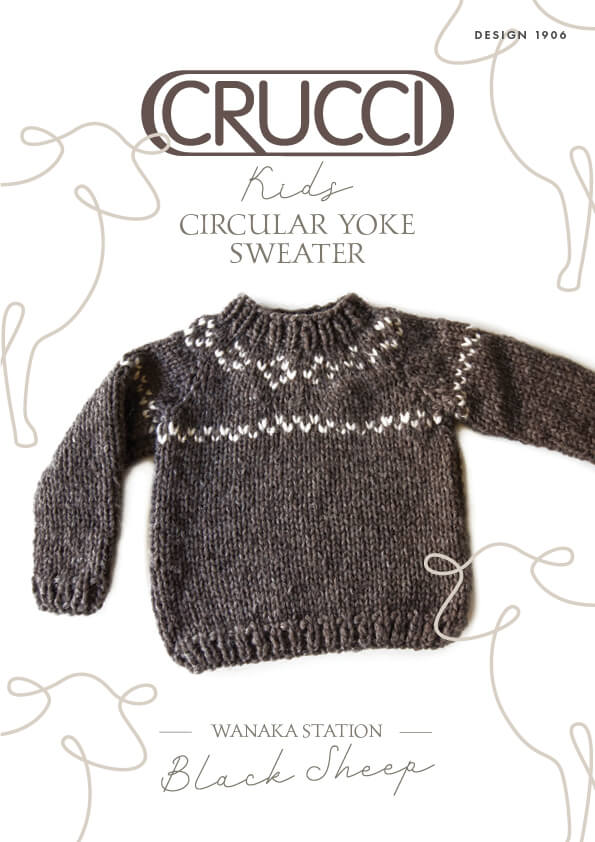 Crucci Knitting Pattern 1906 Kids Circular Yoke Sweater