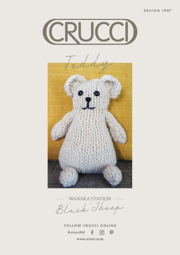 Crucci Knitting Pattern 1907 Teddy Bear