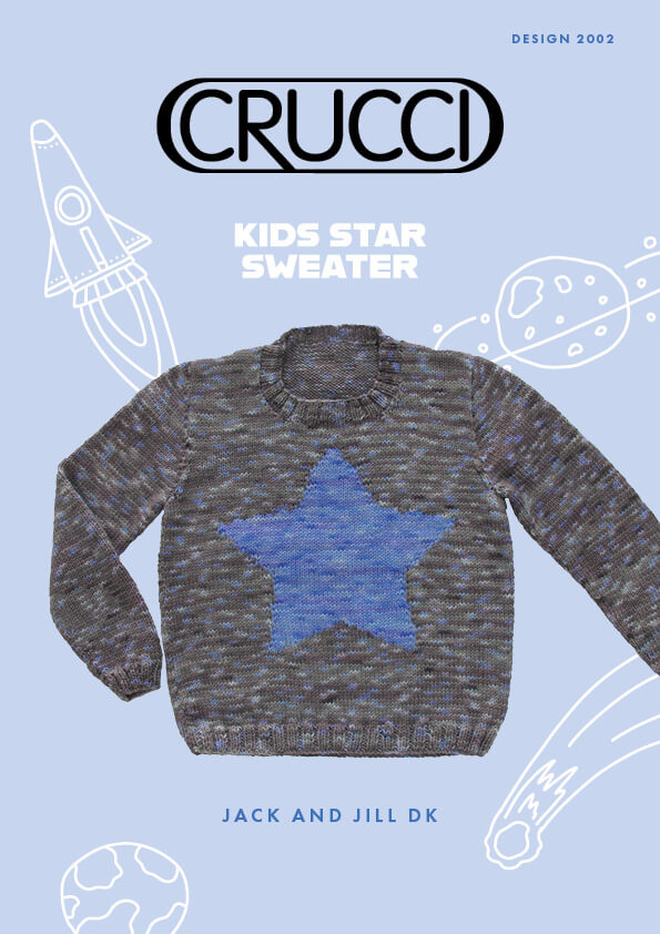 Crucci Knitting Pattern 2002 Kids Star Sweater