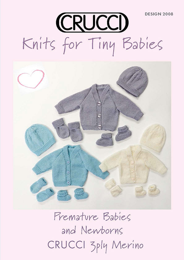 Crucci Knitting Pattern 2008 Tiny Babies Knits for premature babies and newborns