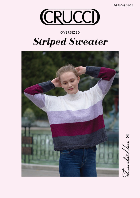 Crucci Knitting Pattern 2026 Oversized Striped Sweater