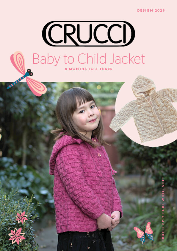 Crucci Knitting Pattern 2029 Baby to Child Jacket