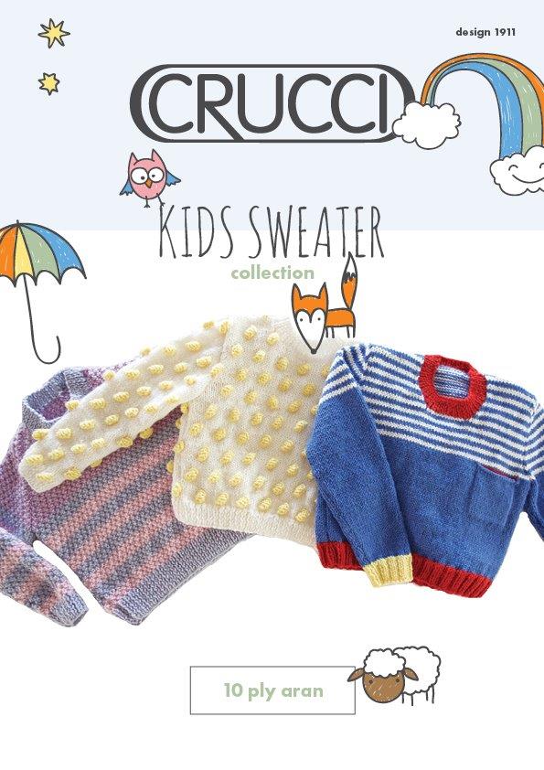 Crucci Knitting Pattern 1911 Kids Sweater Collection
