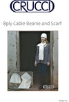 Women's 8ply Cable Beanie and Scarf [FREE DIGITAL PATTERN]