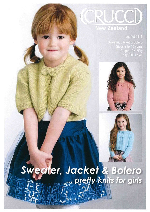 Child's Sweater, Jacket and Bolero Knitting Pattern 1415