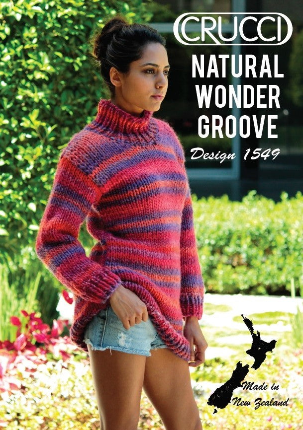 Crucci Pattern 1549 Groove Thigh Length Jumper