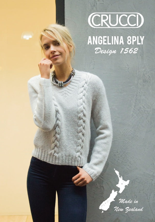 Crucci Pattern 1562 Angelina Cabled Sweater
